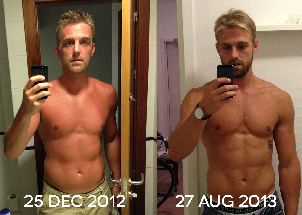 Före och efter transformation – Johan